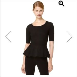T Babaton black peplum top
